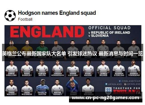 英格兰公布最新国家队大名单 引发球迷热议 最新消息与时间一览 英格兰公布最新国家队大名单 引发球迷热议 最新消息与时间一览