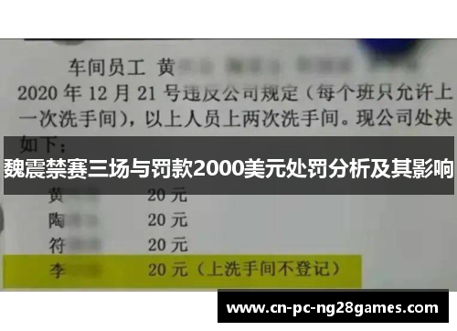 魏震禁赛三场与罚款2000美元处罚分析及其影响 魏震禁赛三场与罚款2000美元处罚分析及其影响